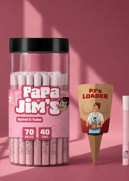 Papa Jims Pink C-Tube 70mm Dogwalker Size, 26mm Spiral Tip