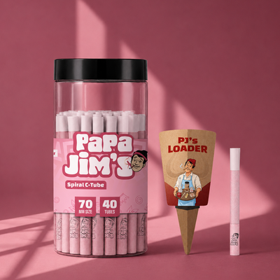 Papa Jims Pink C-Tube 70mm Dogwalker Size, 26mm Spiral Tip