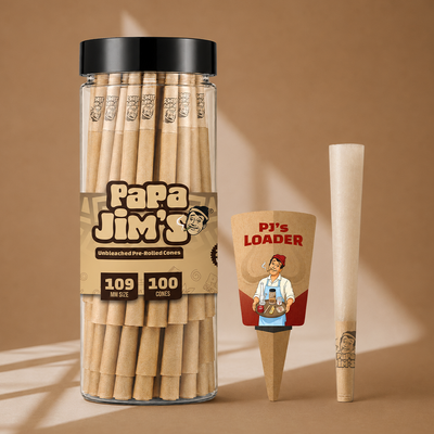 Papa Jim’s Spiral C-Tubes 109mm King Size, 26mm Spiral Tip