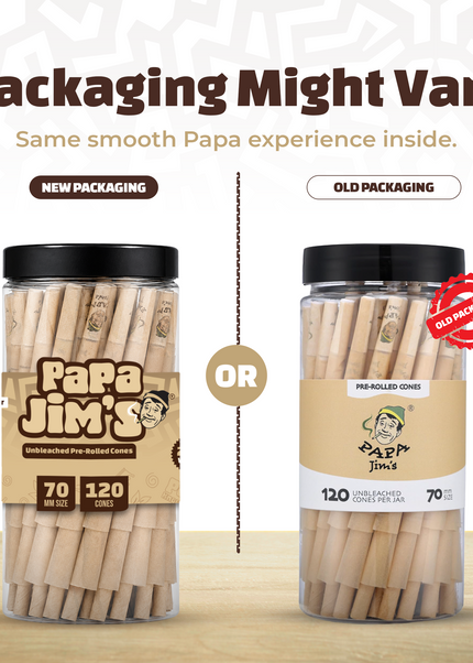 Pre Rolled Cones 70mm Unbleached