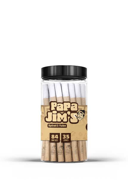 Papa Jims Unbleached C-Tube Cones | Full Box
